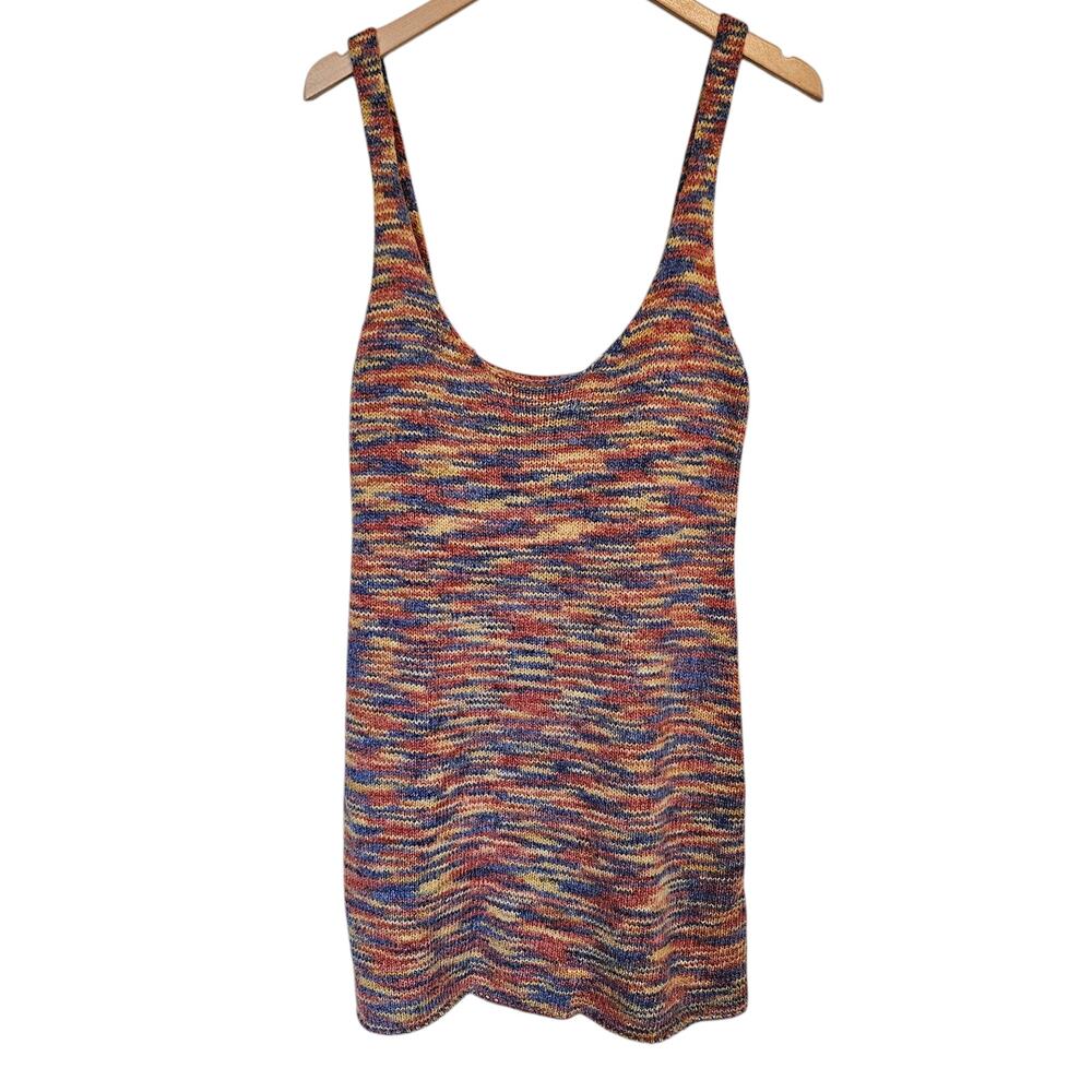 Free People Knit‎ Tank Dress Multicolor Women's Medium Boho Summer Layer